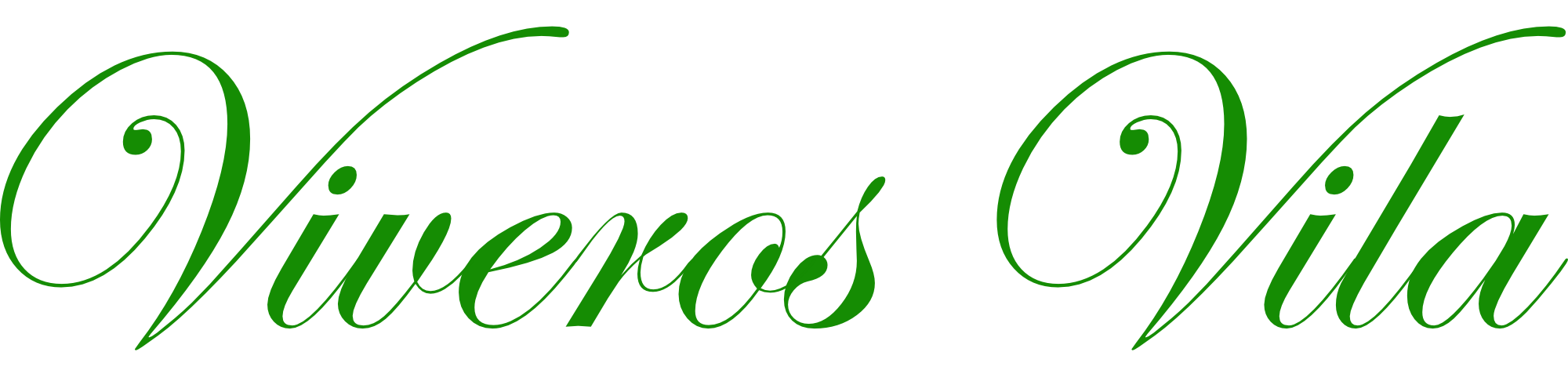 logo de viveros vila color verde
